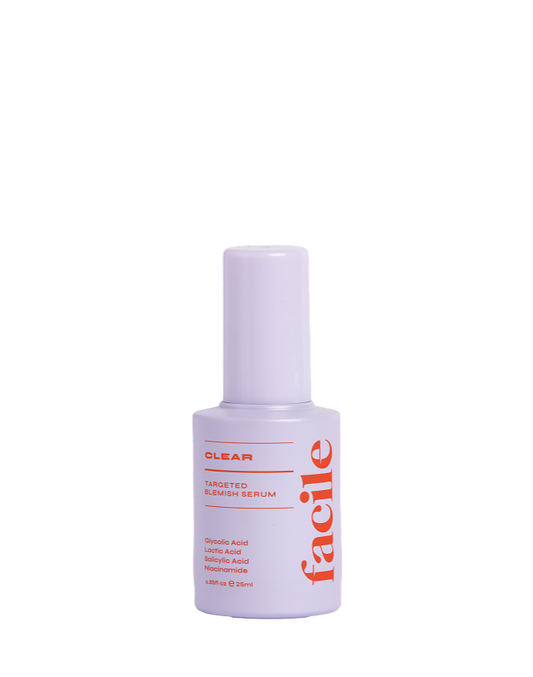 CLEAR Exfoliating Serum for Blemishes with 7% Glycolic Acid & 3% Lactic Acid
