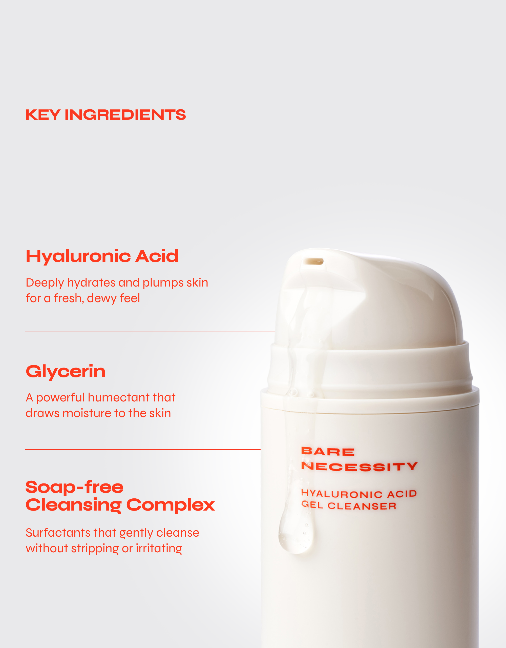 BARE NECESSITY Hyaluronic Acid Gel Cleanser