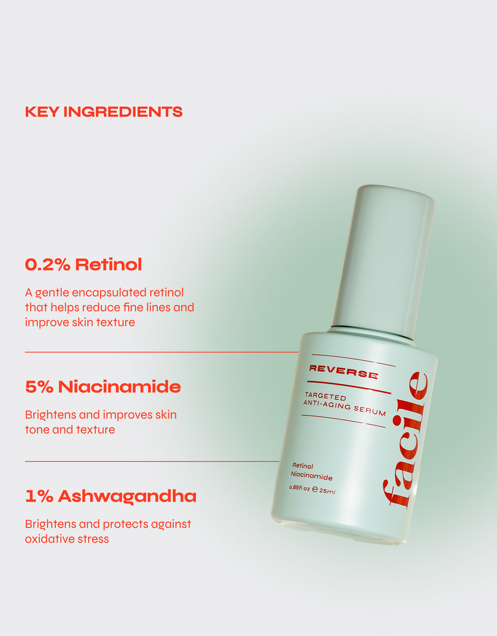 REVERSE 0.2% Retinol Firming Serum for Fine Lines & Wrinkles